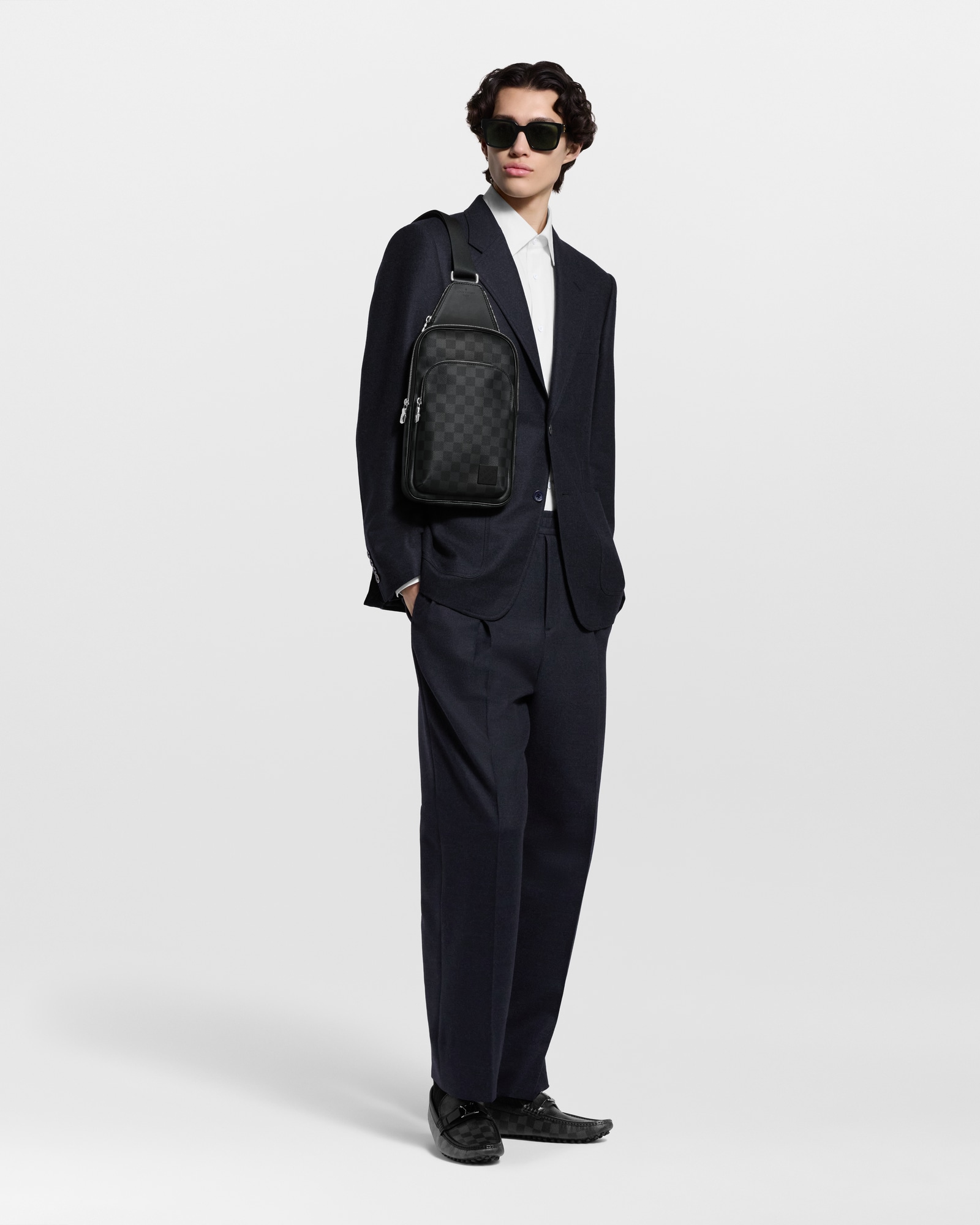 Hockenheim Moccasin Damier Graphite Canvas - Men - Shoes | LOUIS